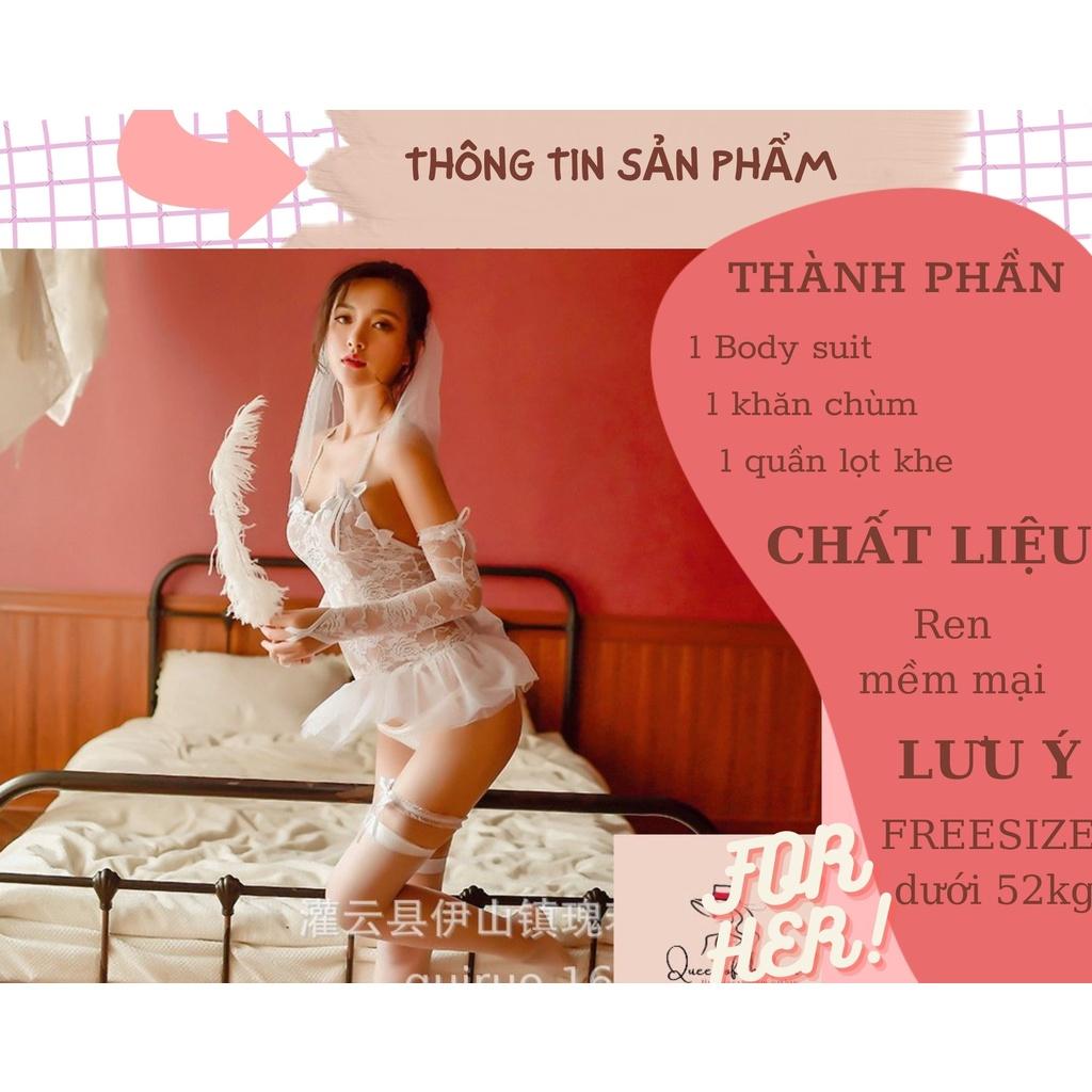 Váy ngủ cosplay cô dâu sexy quyến rũ