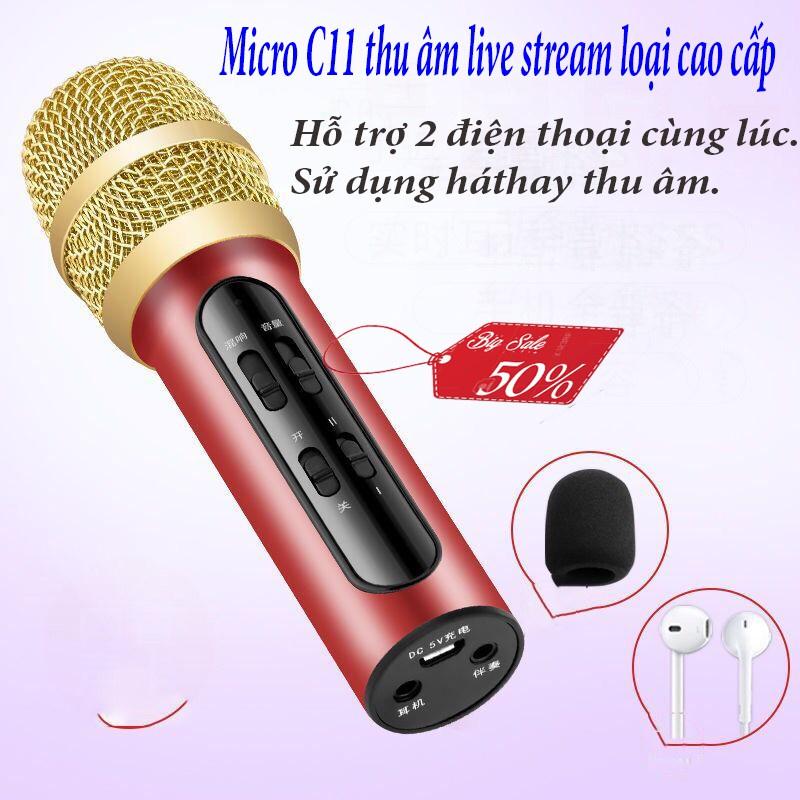 Micro C11 Thu Âm Hát Livestream Âm Thanh Cực Hay 