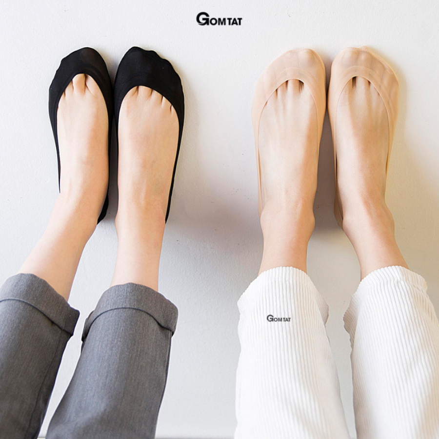 Tất Nữ Búp Bê Có Đệm Cao Su Chống Trượt, Vớ Nữ Mang Giày Lười Giày Cao Gót Giày Búp Bê Giấu Vớ - TATBUPBE