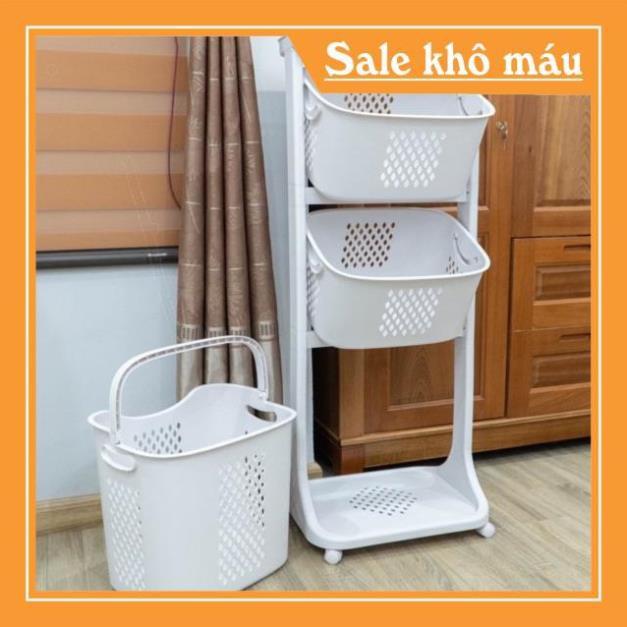 Kệ đựng đồ đa năng ️SIÊU BỀN ️ nhựa plastic, kệ 3 tầng có bánh xe