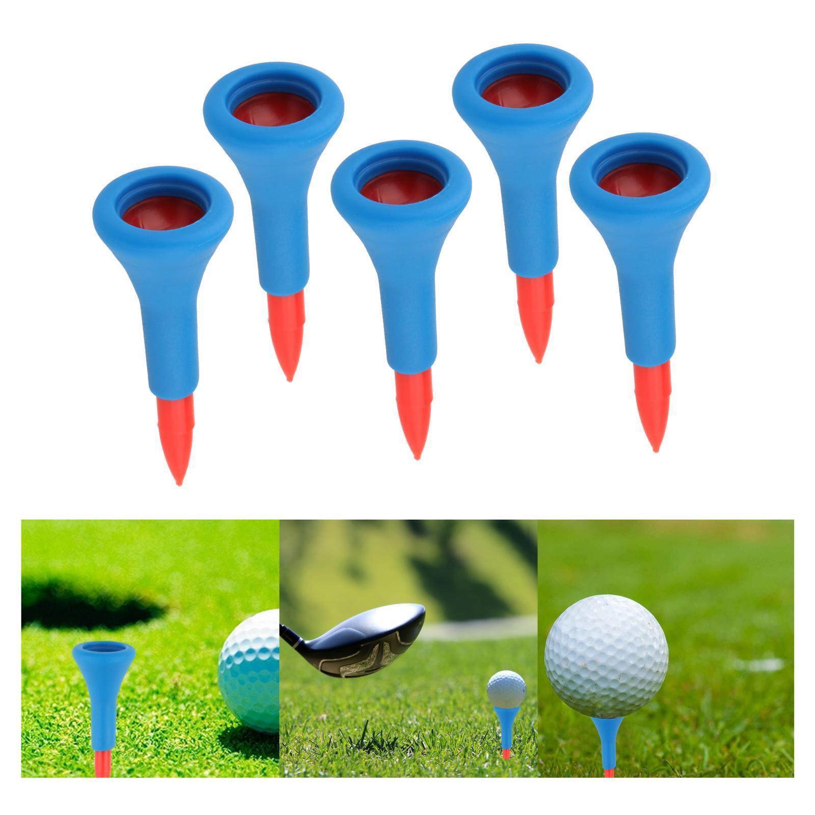 5x Driving Golf Rubber Tees Range Practice Training Mat Holder Red