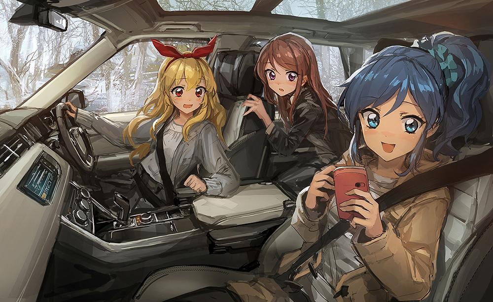 Poster A3 dán tường Anime, decal 30x42 trang trí có keo Aikatsu Wallpapers 4