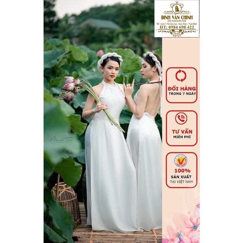 Áo dài chụp sen đẹp DA0001 - xưởng áo dài veston Duy Chinh