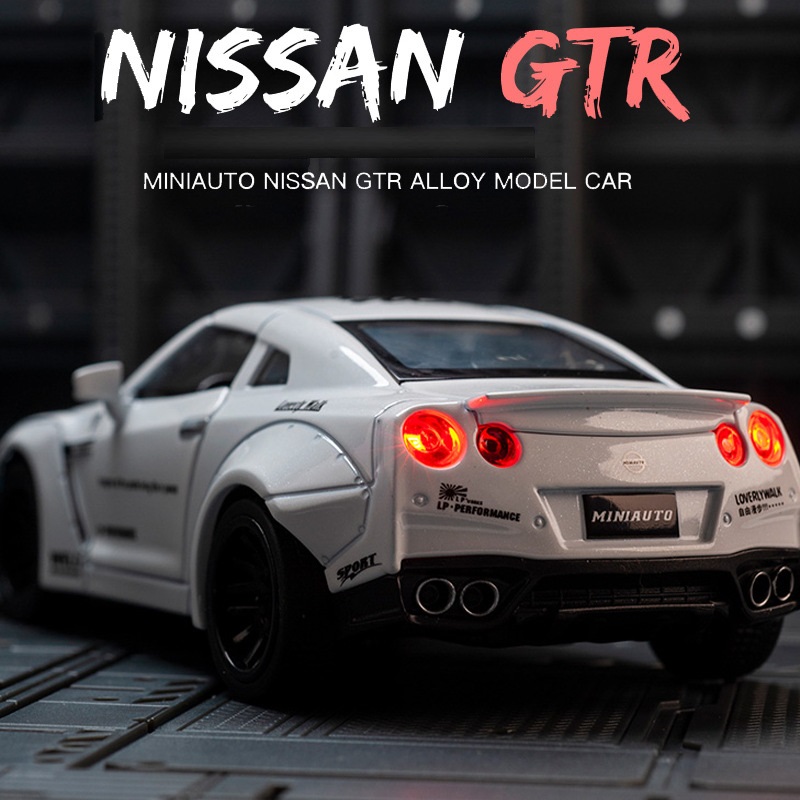 Xe Mô Hình Hợp Kim Thể Thao Nissan GTR Tỉ Lệ 1:32 Siêu Ngầu Dáng Đẹp Đồ Chơi Quà Tặng, Trưng Bày