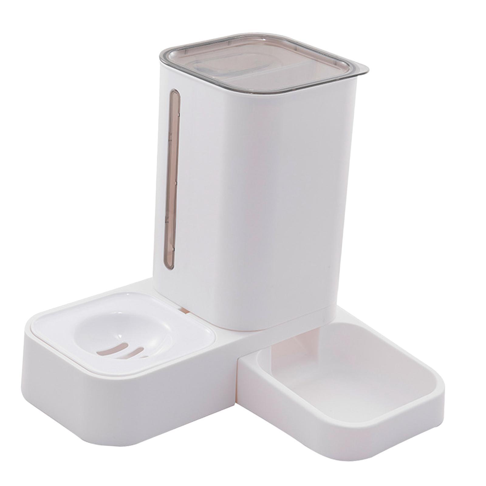 Large Automatic Pet Bowl Water Fountain Dog Cat Food Dispenser Drink Dish