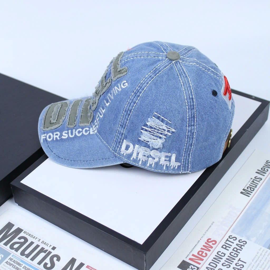 Nón kết, mũ lưỡi trai Diesel vải jeans form chuẩn siêu đẹp (Ảnh thật)