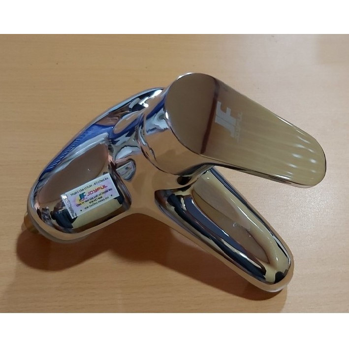 Vòi chậu rửa mặt nóng lạnh bằng đồng mạ chrome BVN 506 tặng kèm đôi dây cấp nước, xi phông thoát nước