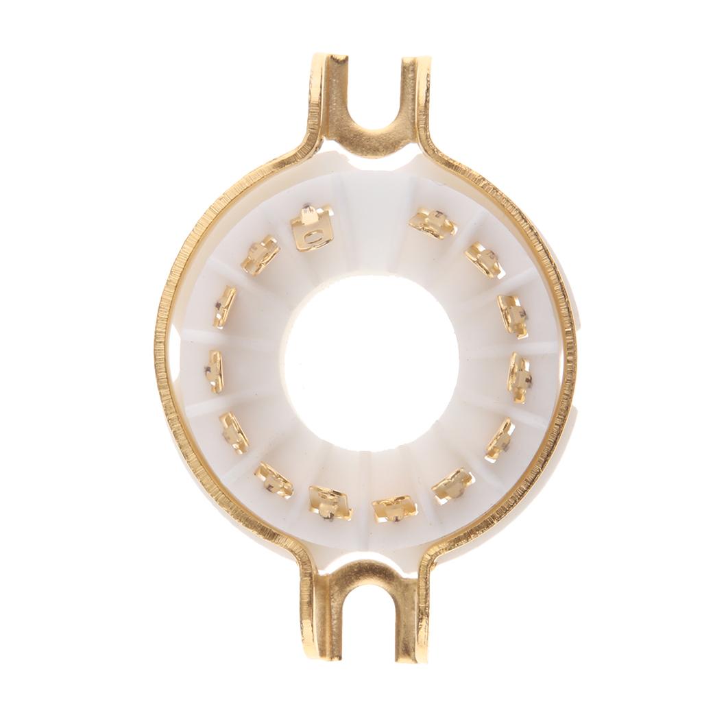 Gold Plated Ceramic 14 Pin PCB Mounting Tube Socket for PCB Board