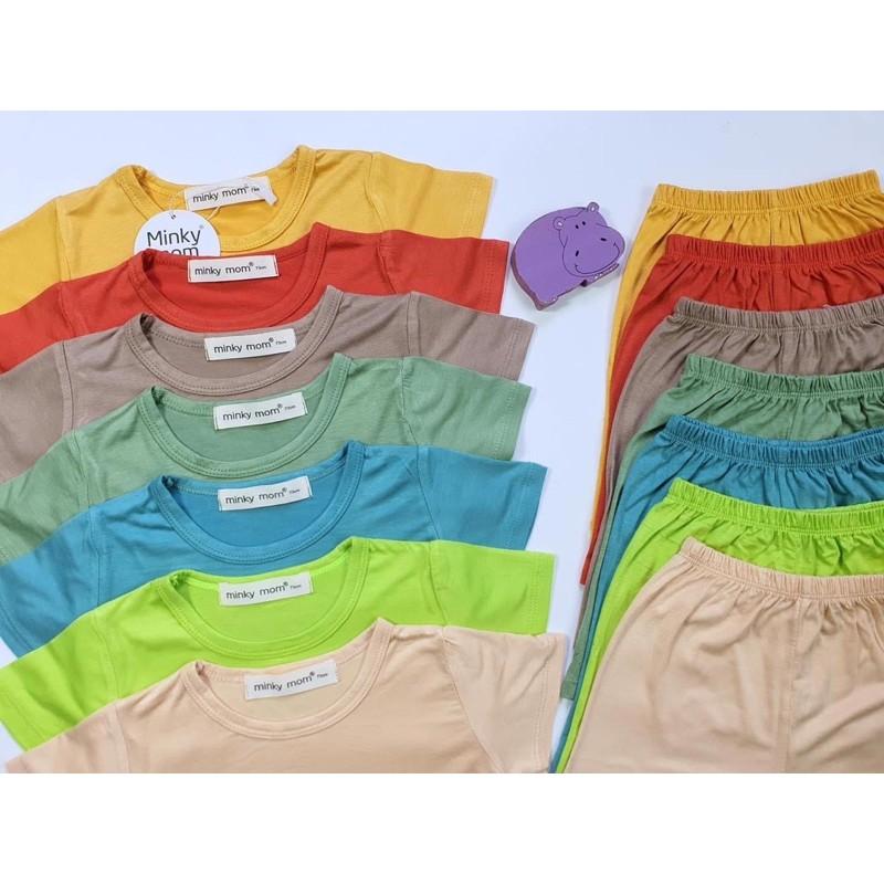 Bộ cộc tay MinKy Mom cotton lạnh mềm mịn cho bé