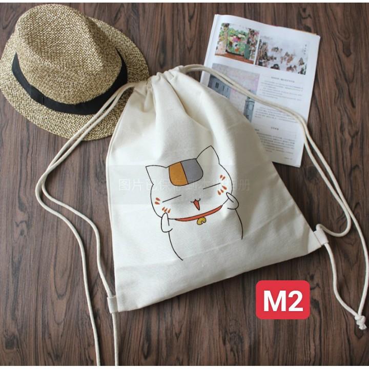 Balo dây rút các hình siêu cute kích thước 50 × 37, chất vải canvan dày , đựng sách vở tài liệu siêu cute 50