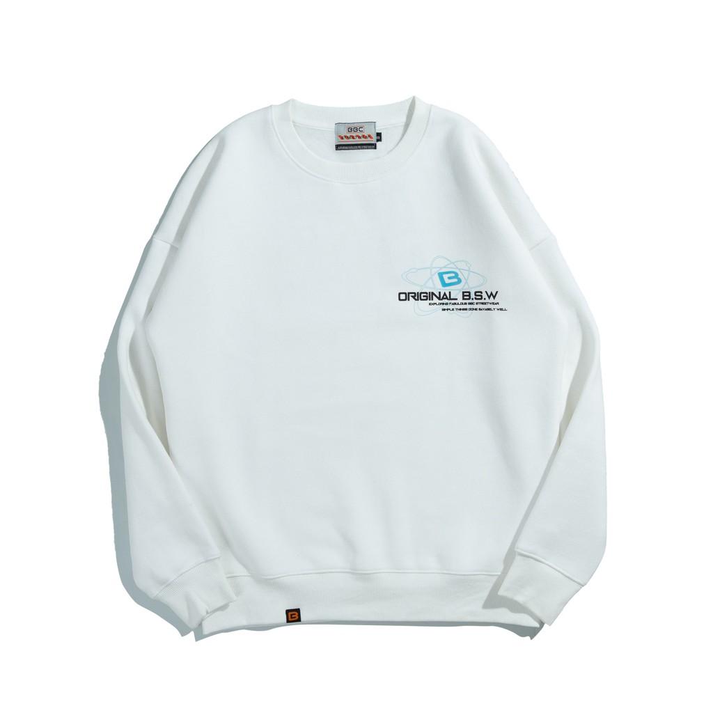 Áo Sweater BSW Mẫu in Logo Atom chất Nỉ lót bông cao cấp