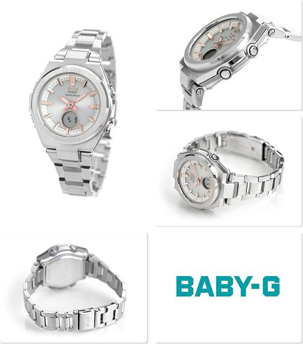 Đồng Hồ Nữ Casio Baby G MSG-S200D-7ADR Dây Kim Loại - Pin Năng Lượng - Chống Nước 100m