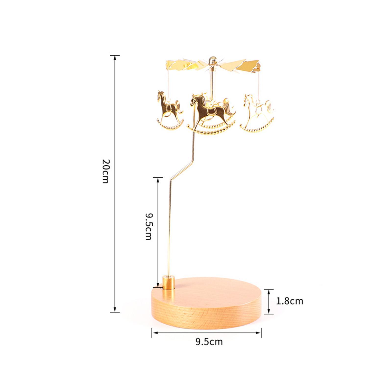 Rotating Candle Holder Candlestick Romantic Decorative for Home Party Decor