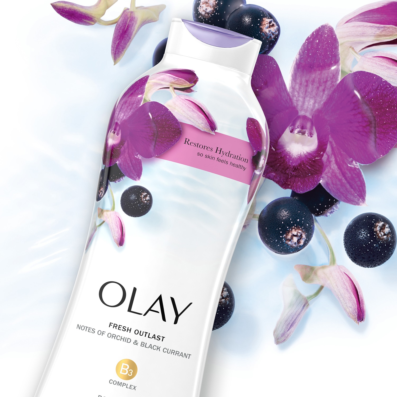 Sữa Tắm Olay Soothing Orchid &amp; blackcurrant 650ml