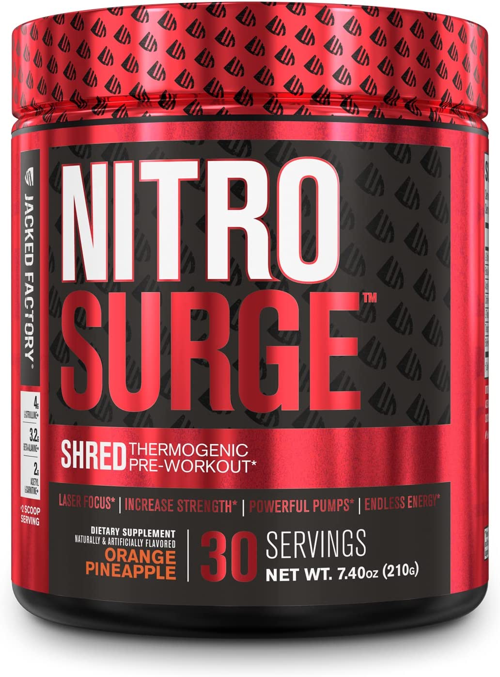 Pre-Workout hỗ trợ giảm mỡ NITRO SURGE SHRED Jacked Factory : Made in USA 30 lần dùng
