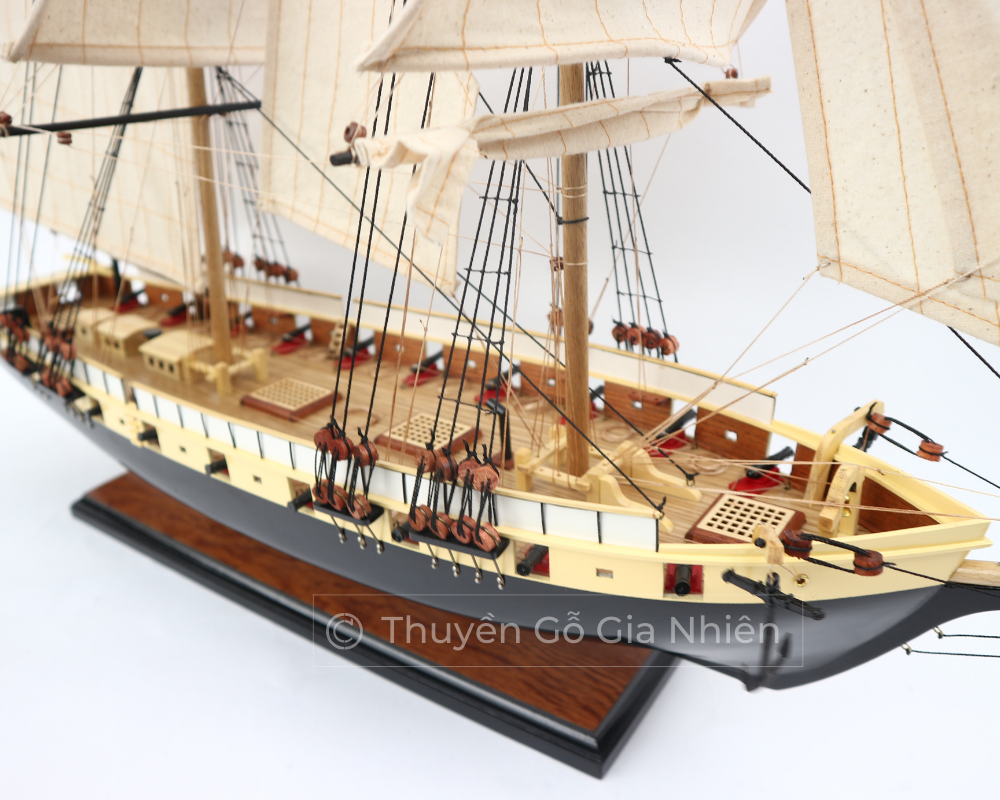 Mô Hình Thuyền Gỗ Phong Thủy Dạng Thuyền Cổ USS NIAGARA Chính Hãng Hàng Xuất Khẩu Chất Lượng Cao