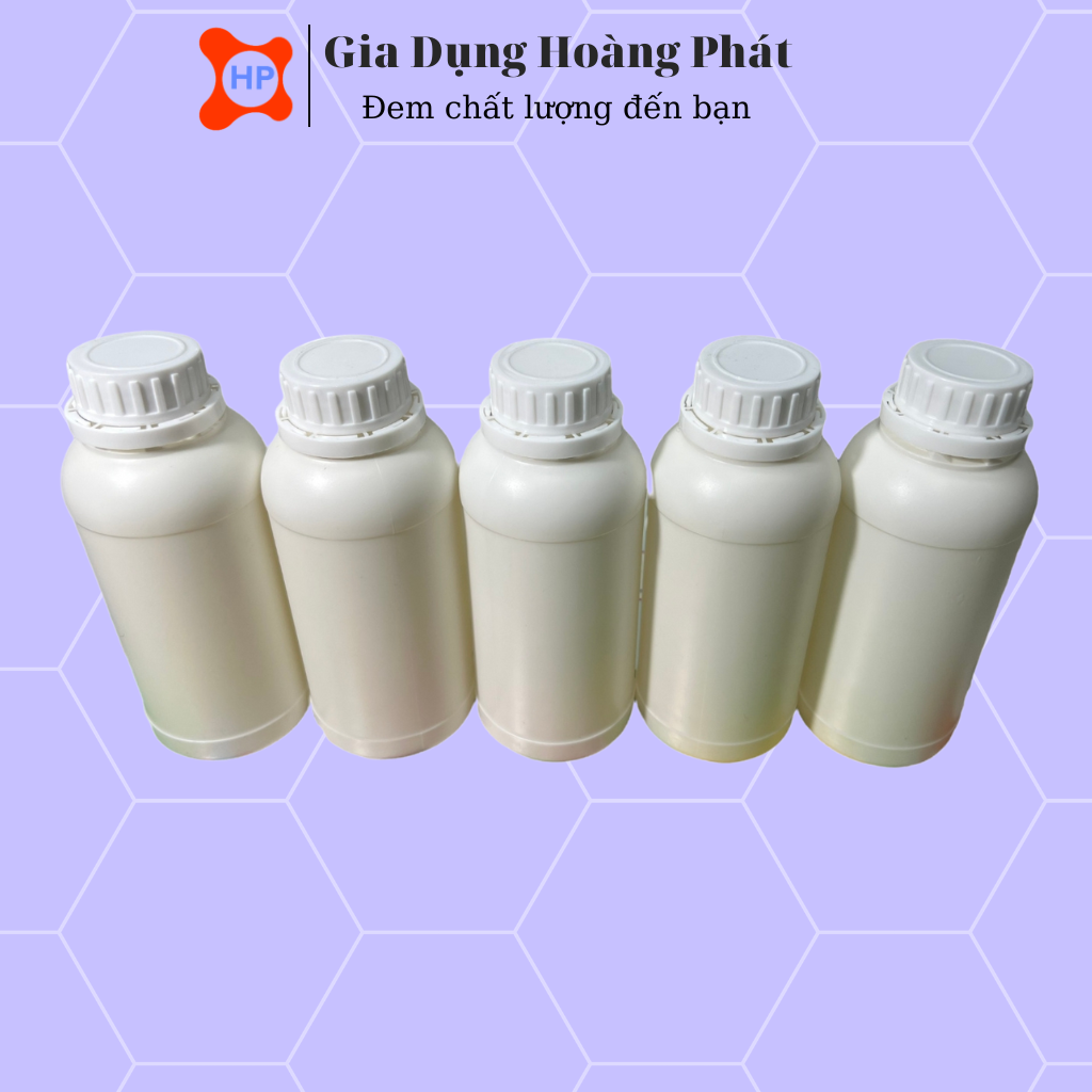 Chai Nhựa HDPE (250ml - 500ml - 1000ml) - Nắp Trắng / Xanh Màu Ngẫu Nhiên + Seal Cao Cấp