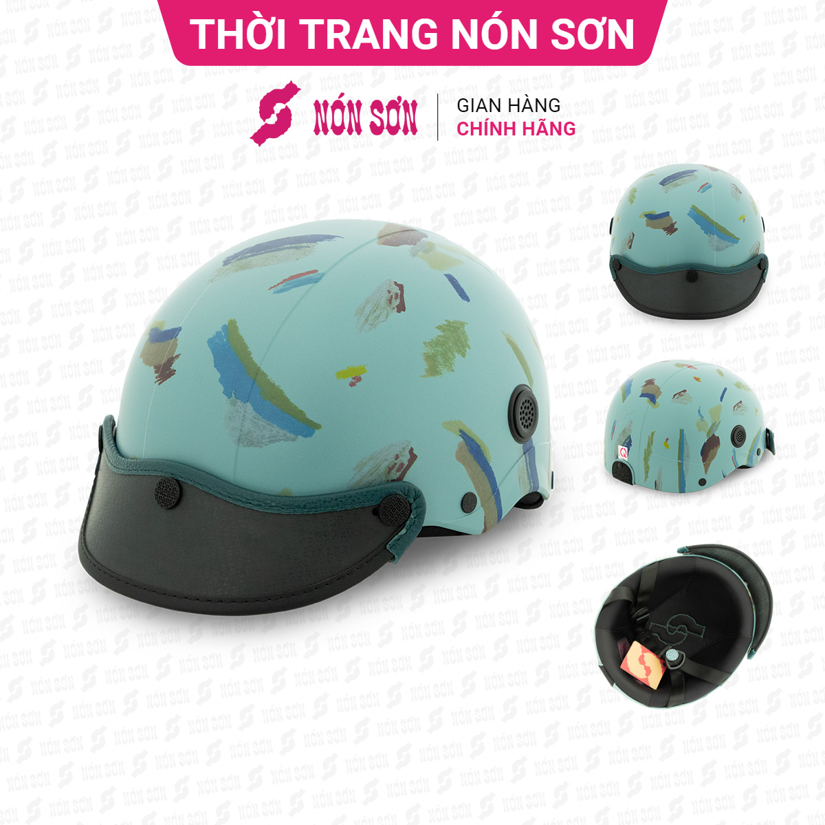 Mũ bảo hiểm lỗ thông gió phiên bản mới NÓN SƠN chính hãng AMP-XH530