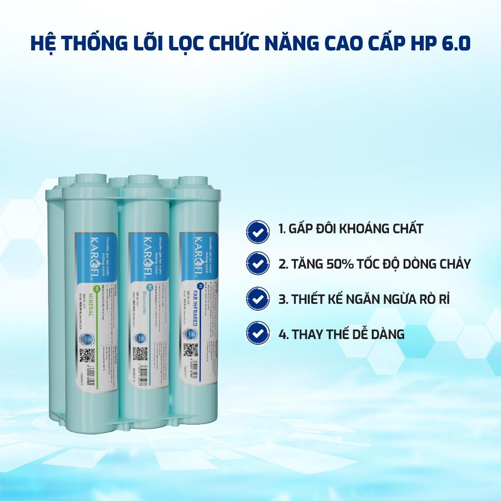 [TẶNG BỘ LÕI] Máy lọc nước để gầm 10 lõi KAROFI KAQ-U05 Pro - RO Mỹ 100GPD, Lõi Smax Pro V, HP 6.0 - Miễn phí giao lắp - Hàng Chính Hãng