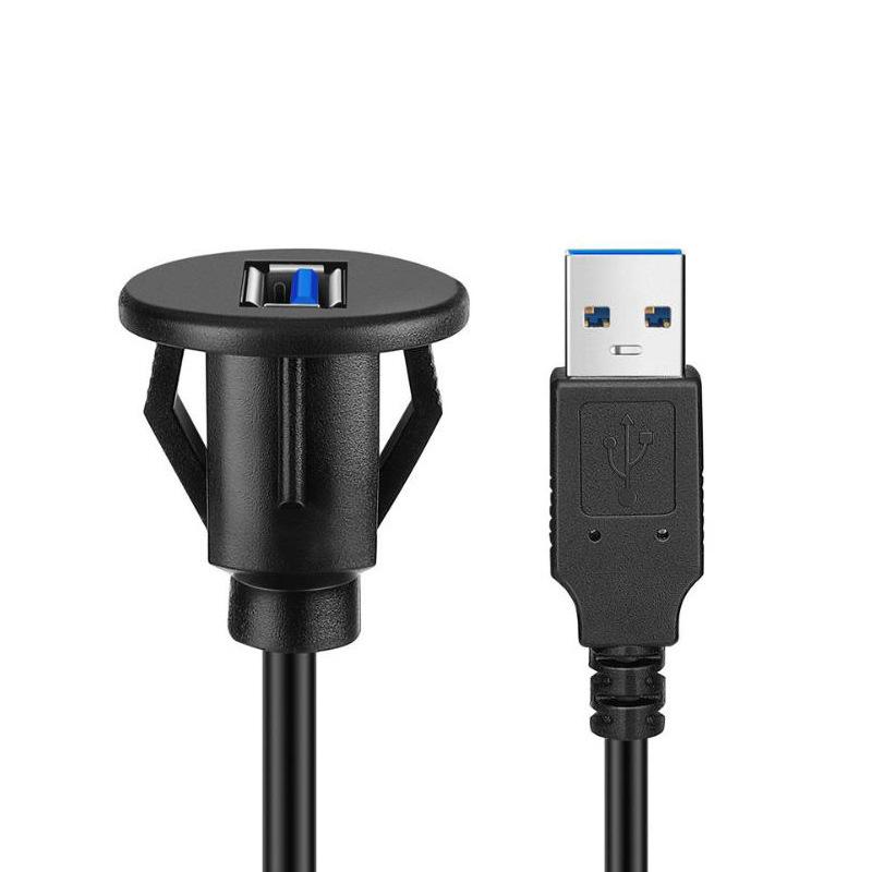USB 3.0 PANEL Flush Mount Mở rộng cáp mở rộng với khóa cho xe tải xe tải xe máy 1m