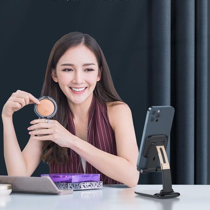 Giá Đỡ Điện Thoại Loại Cong, Góc Xoay Linh Hoạt,Đa năng, Khung Gấp Gọn Chắc Chắn Khi Để Điện Thoại iPhone Ipad Samsung