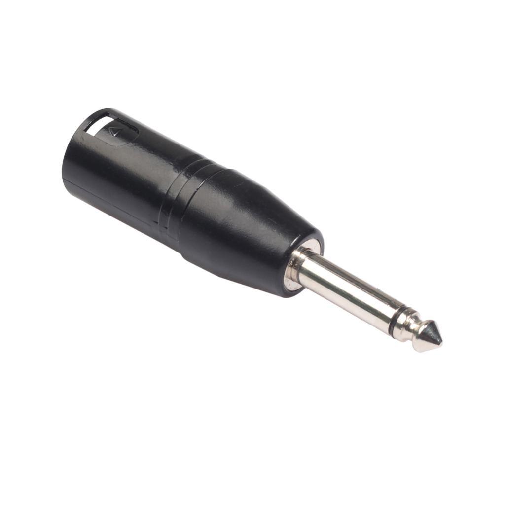 2x3 Pin XLR Male to 6.35mm Male Mono Jack Adapter Microphone