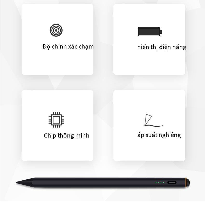 Ưu đãi đặc biệt màn hình nguồn bốn đèn thích hợp cho Apple Apple Pencil phẳng để vẽ nghiêng màn hình cảm ứng Bút điện dung chủ động