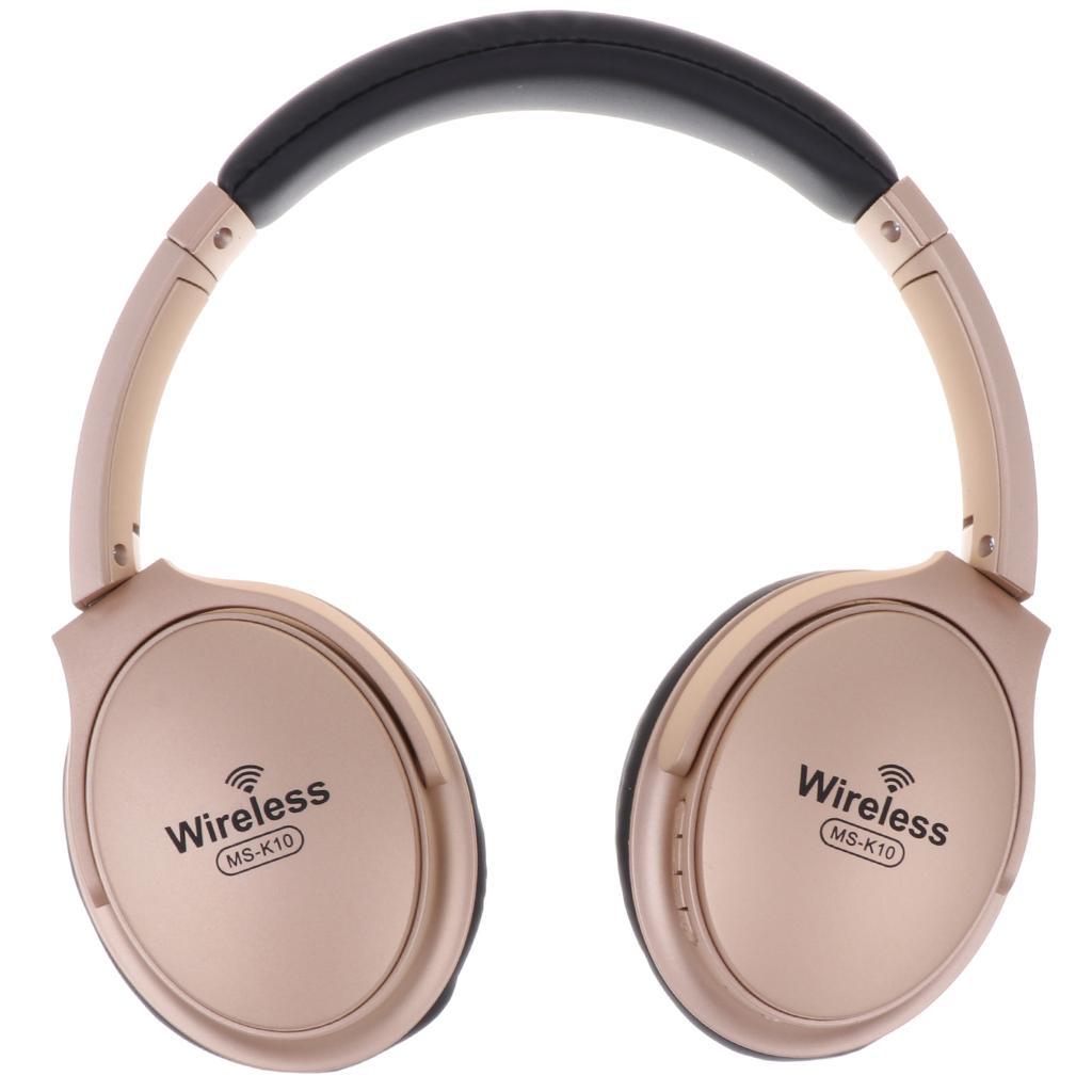 Wireless Bluetooth Headset Hifi Stereo Sound Headphones -Golden