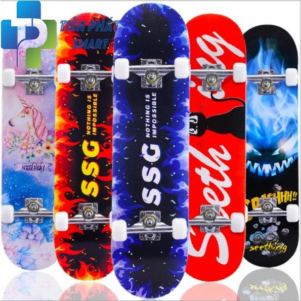 Ván Trượt Skateboard Gỗ Phong 7 Lớp , Mặt Nhám Cao Cấp, Ván Trượt Thể Thao Chuyên Nghiệp