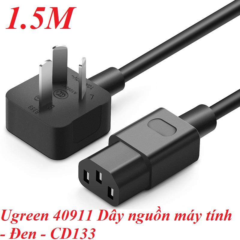 Ugreen UG40911CD133TK 1.5M màu Đen Cáp nguồn máy tính - HÀNG CHÍNH HÃNG