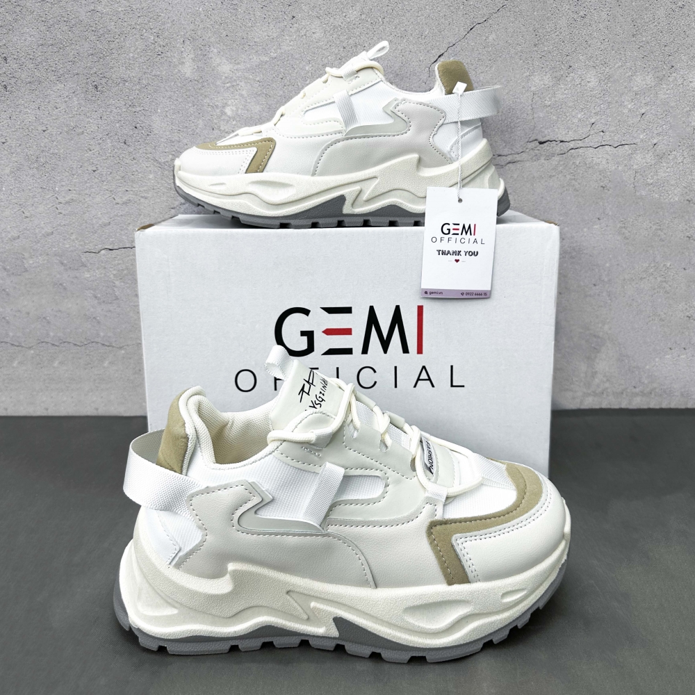 Giày thể thao nữ GEMI- giày ullzzang màu be-xám,thuận tiện đi chơi, đi làm - M7180