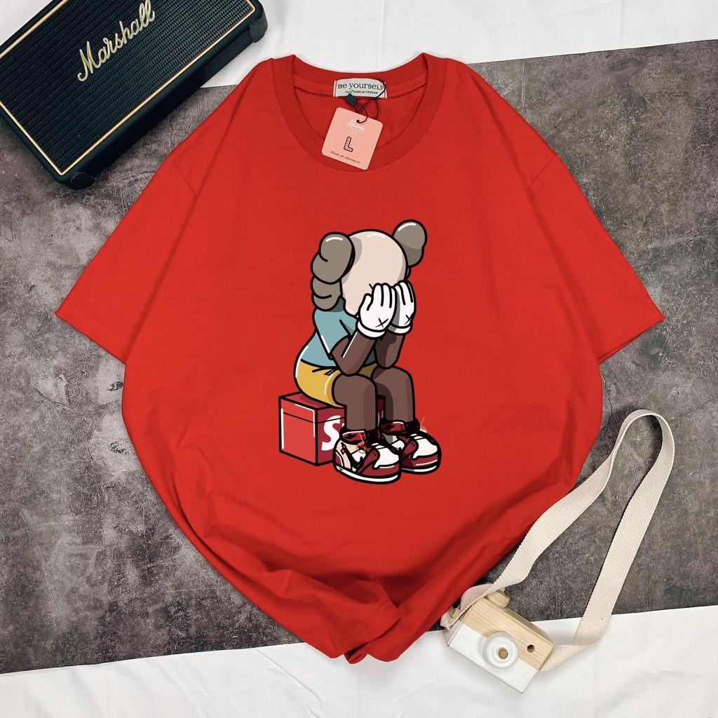 Áo thun tay ngắn Be Yourself unisex size M L XL - Gấu Ngồi khóc