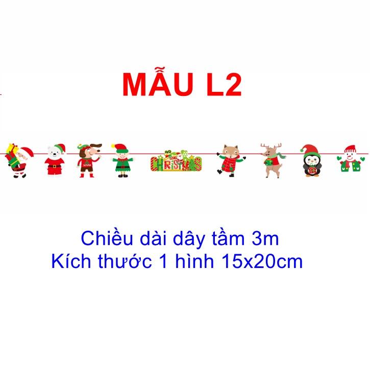 Trang trí noel cờ treo noel trang trí giáng sinh L2
