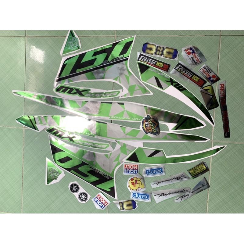 Tem exciter 150 xanh lá crom