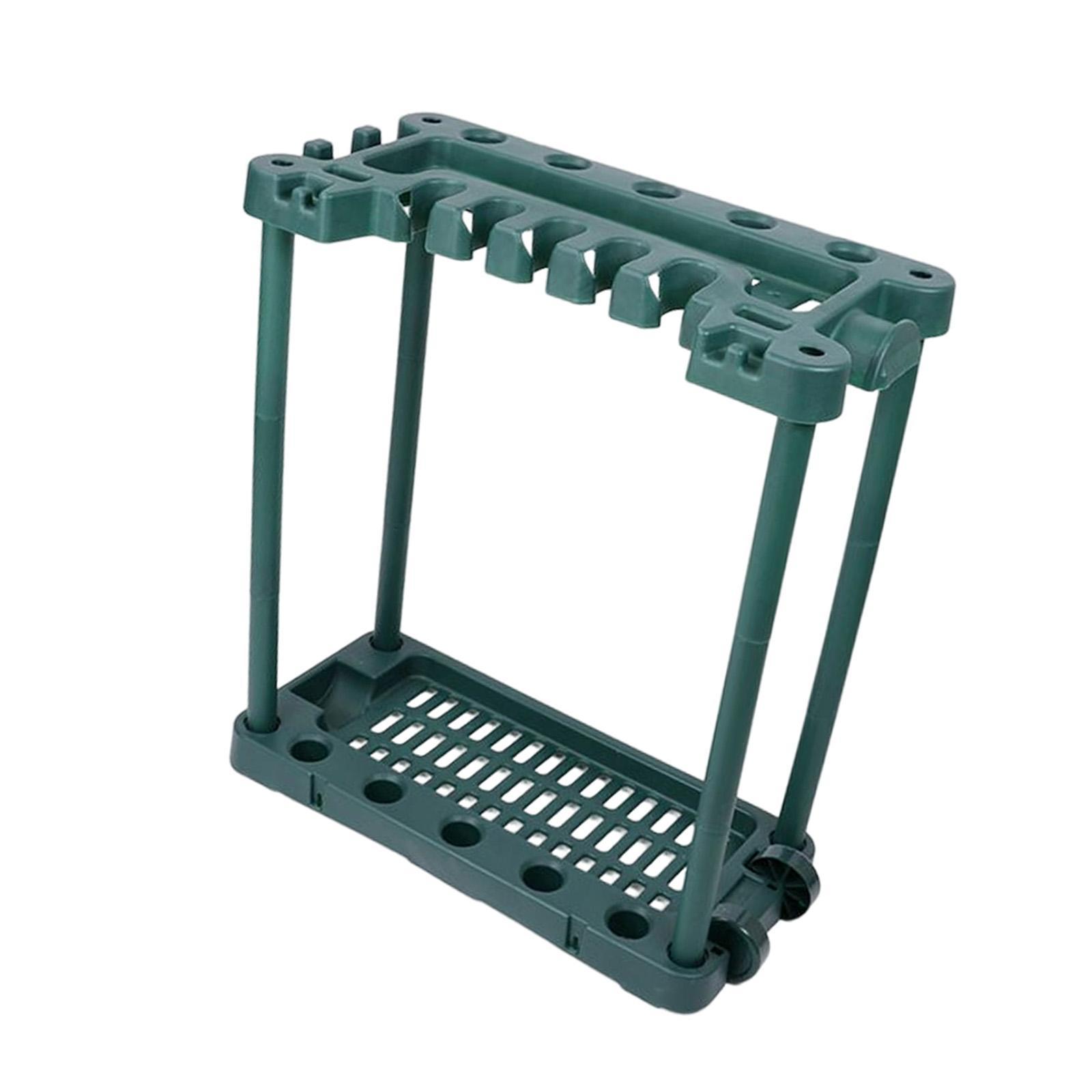 Garden Tool Organizer Utility Rack Hand Tools Holder for Indoor Outdoor Home