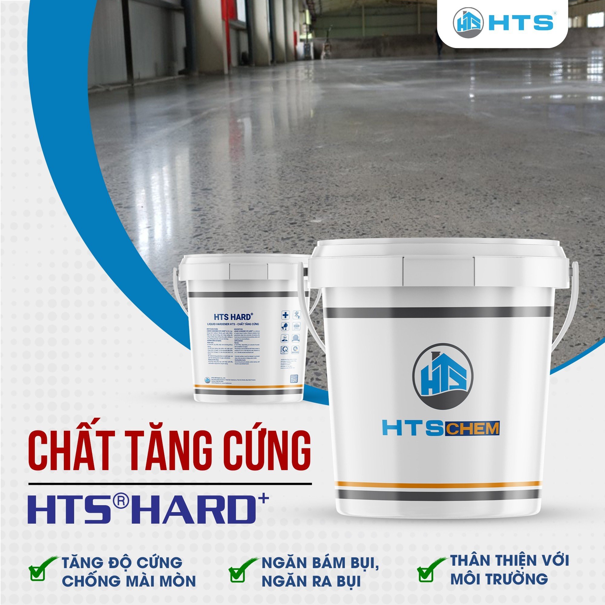 Hoá Chất Tăng Cứng Sàn Liquid Hardener HTS HARD+ thùng lớn 23Kg