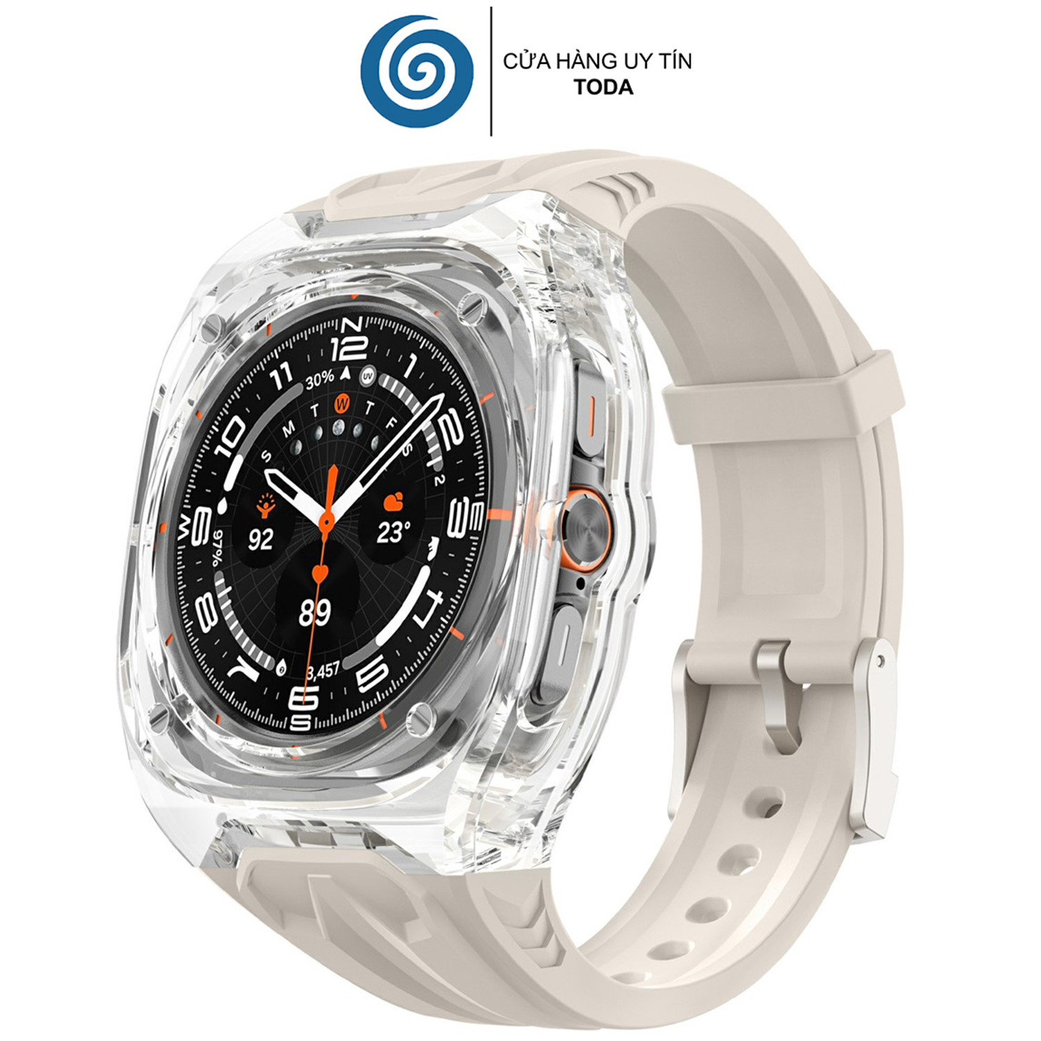 Ốp bảo vệ kiêm dây đeo Rugged Design cho Samsung Galaxy Watch Ultra 47mm (2024/2025) - Hàng Chính Hãng