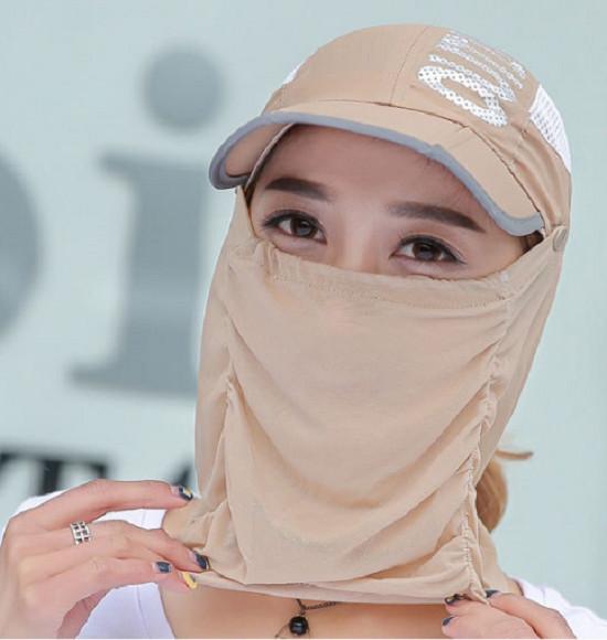 Mũ Nón chống nắng kèm khẩu trang tạo kiểu phong cách Hàn