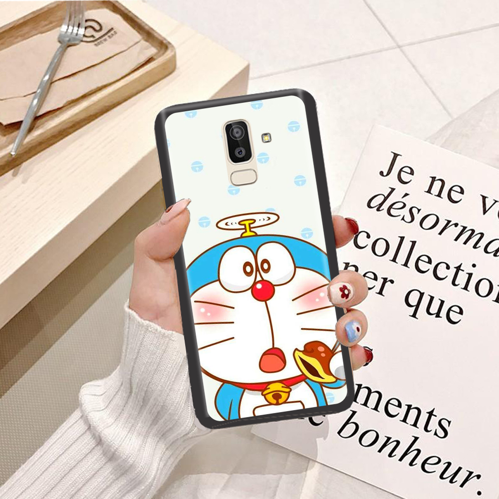 Ốp lưng điện thoại Samsung Galaxy J8 viền silicon dẻo TPU hình Doremon Dễ Thương - Hàng chính hãng