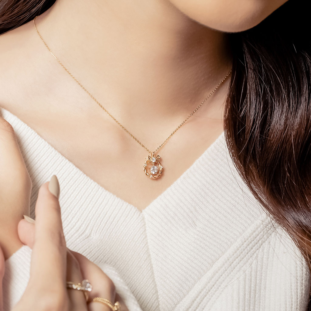 Dây Chuyền Vàng Tây 14k DCMAMD540 Huy Thanh Jewelry