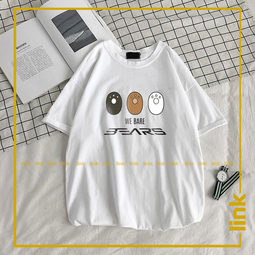 Áo phông tay lỡ CHÚNG TÔI ĐƠN GIẢN LÀ GẤU - WE BARE BEARS dáng rộng unisex