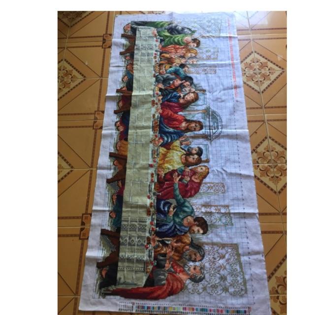 Tranh thêu chữ thập bữa tiệc ly cuối cùng của chúa 1m89