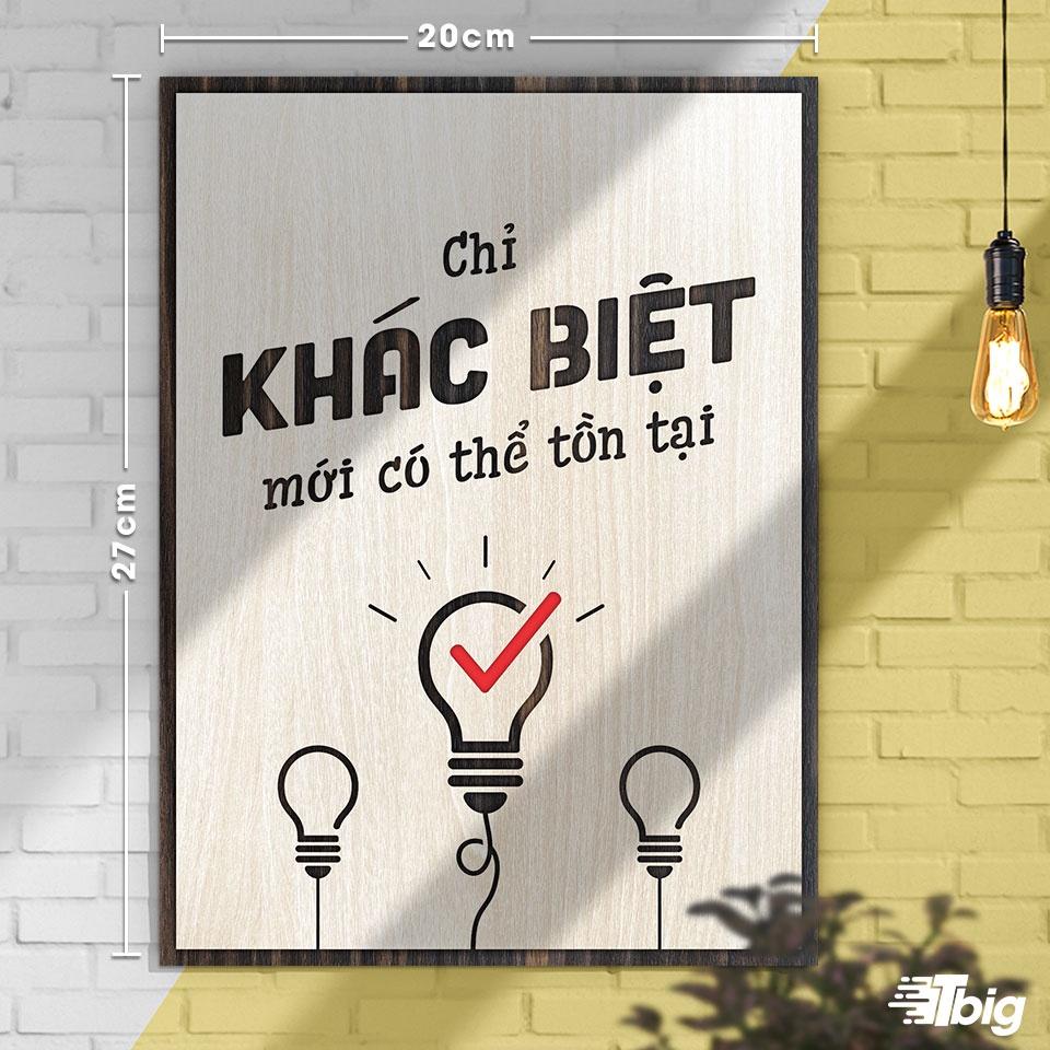 Tranh động lực TBIG127: Chỉ có khác biệt mới có thể tồn tại 20x27cm