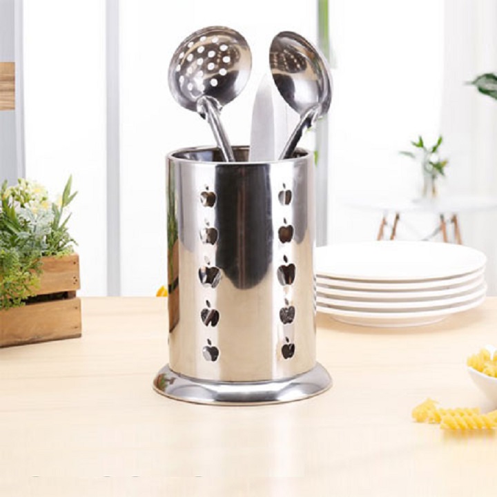 Ống đựng đũa inox hình táo 17 cm Cao Cấp