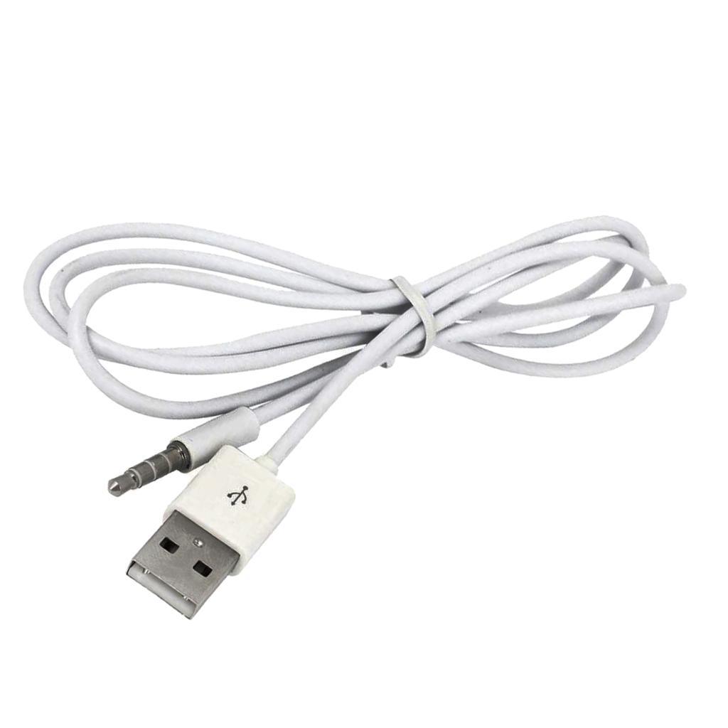 2x 3.5mm AUX Audio Plug to USB 2.0 Male Converter Cable Cord For MP3