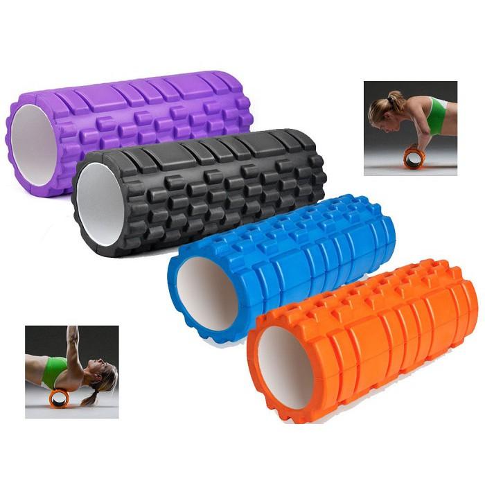 Con Lăn Massage Foam Roller Gai Dẹt 33x14 cm Giúp Giãn Cơ Tập Yoga, Gym YO14