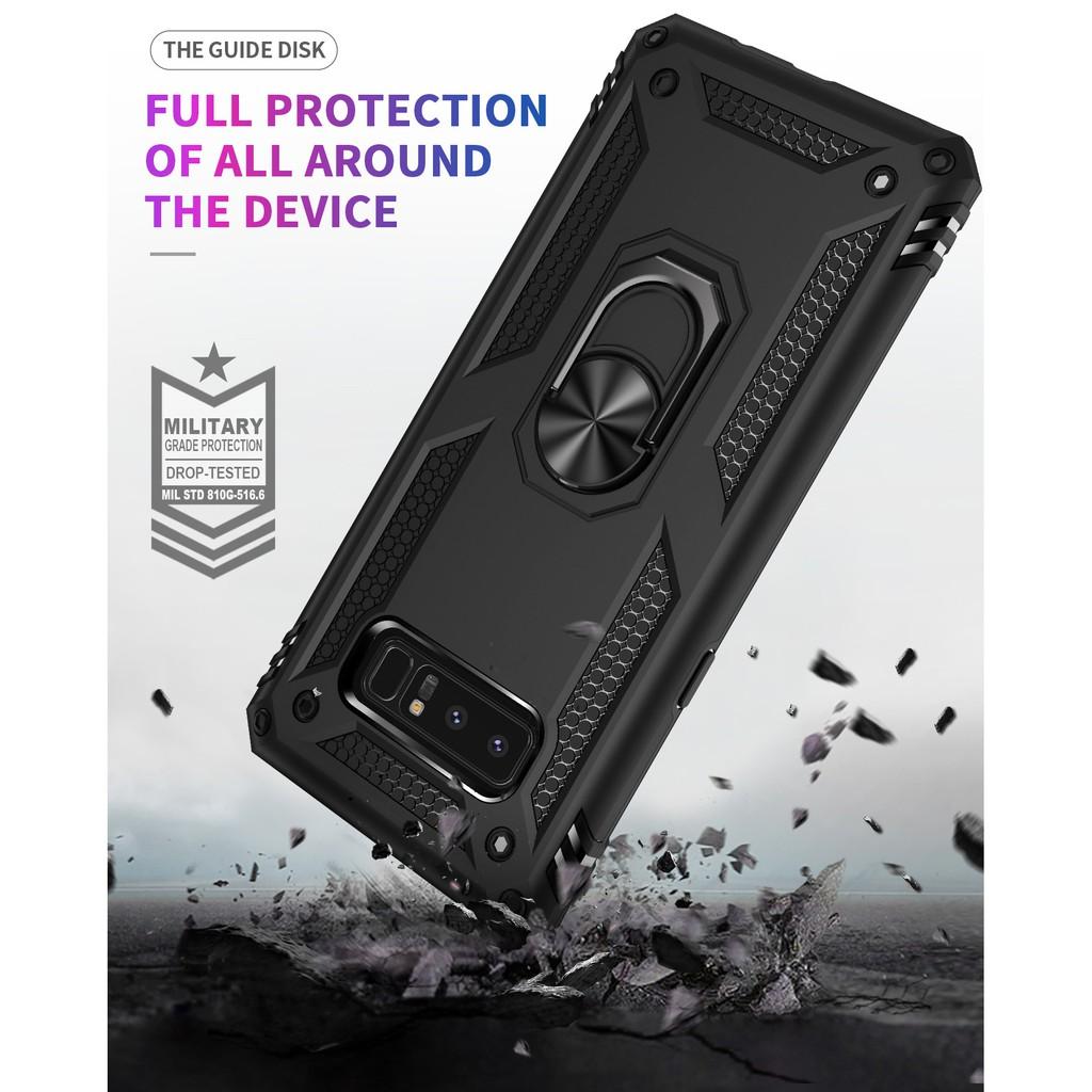 Ốp lưng cho Samsung Note 8 chống sốc 2 lớp kèm nhẫn iring làm giá đỡ