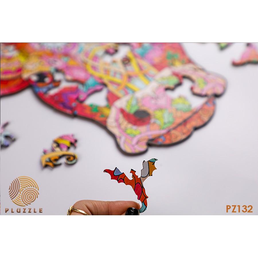 PLUZZLE Bộ xếp hình gỗ đồ chơi puzzle ghép hình con vật độc đáo – Sửu – Con Trâu – PZ132