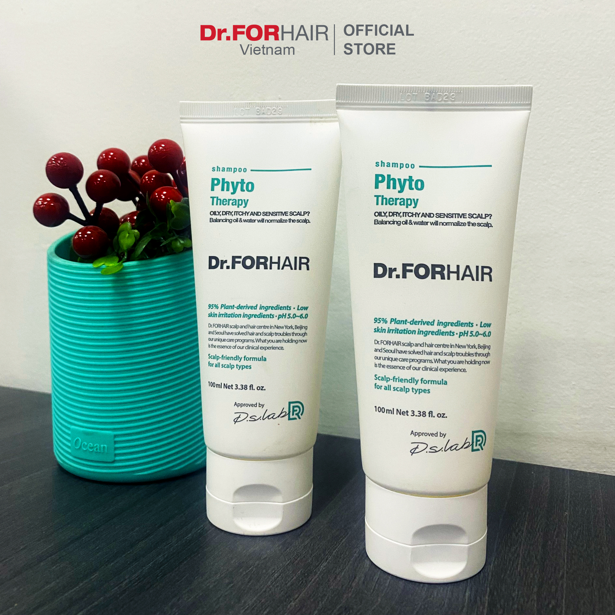 Dầu gội CHO DA NHẠY CẢM, chiết xuất thực vật an toàn và dịu nhẹ Dr.FORHAIR Hàn Quốc Phyto Therapy Shampoo