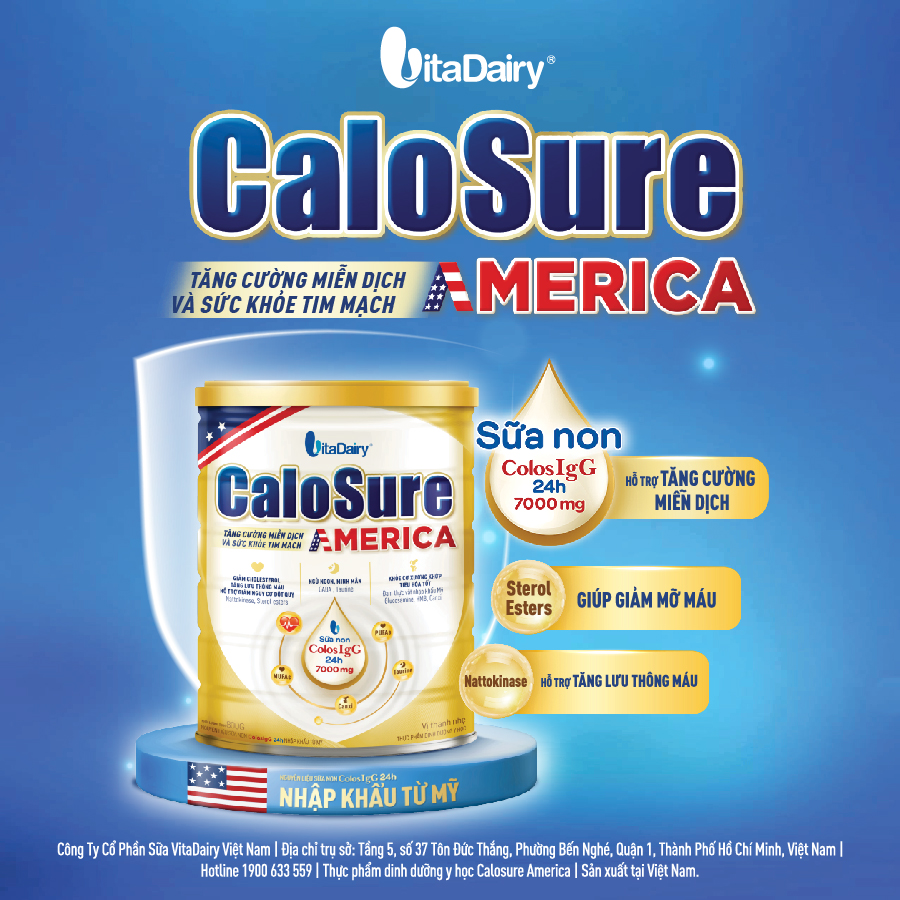 Sữa bột CaloSure America vị thanh nhẹ 800g